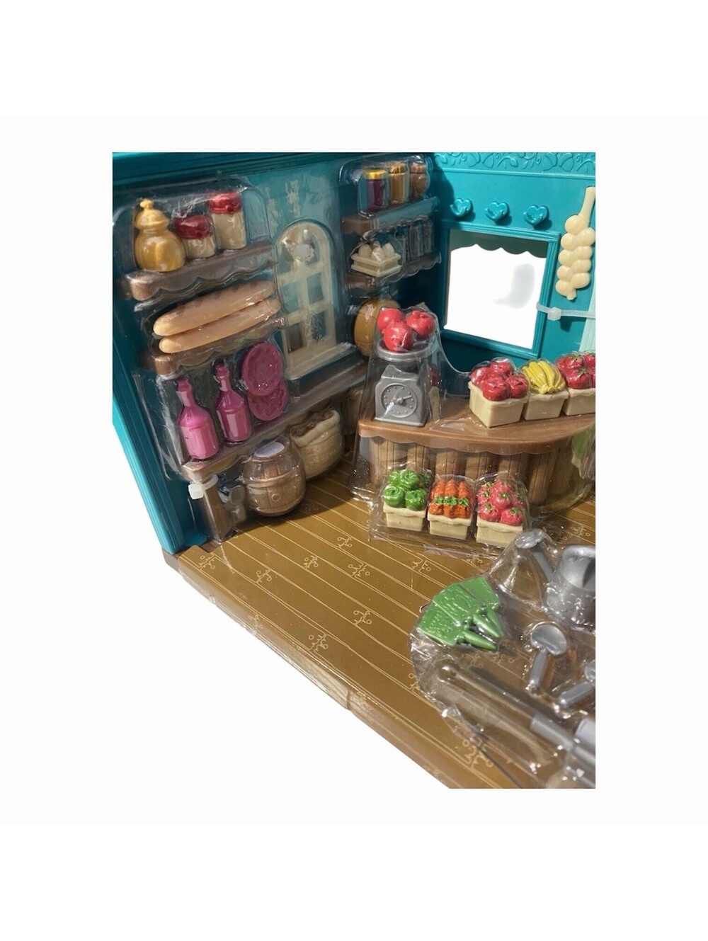 Li'l Woodzeez Honeysuckle Hollow General Store Playset WZ6629 Teal Toy Shop NIB - Picture 3 of 10